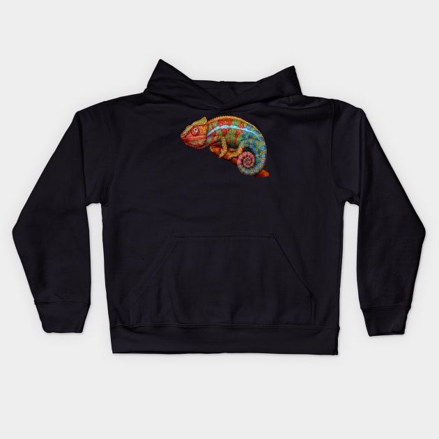 Panther Chameleon Kids Hoodie by Tim Jeffs Art